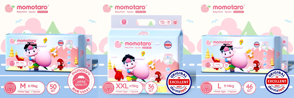 Подгузники-трусики Momotaro